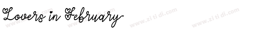 Lovers in February字体转换